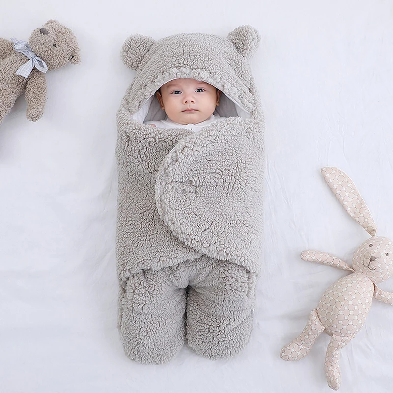 Baby Sleeping Bag Pajama Baby Clothes Newborn Soft Winter  Thickened Fleece Lining With Pure Cotton Infant Sleepwear Blanket