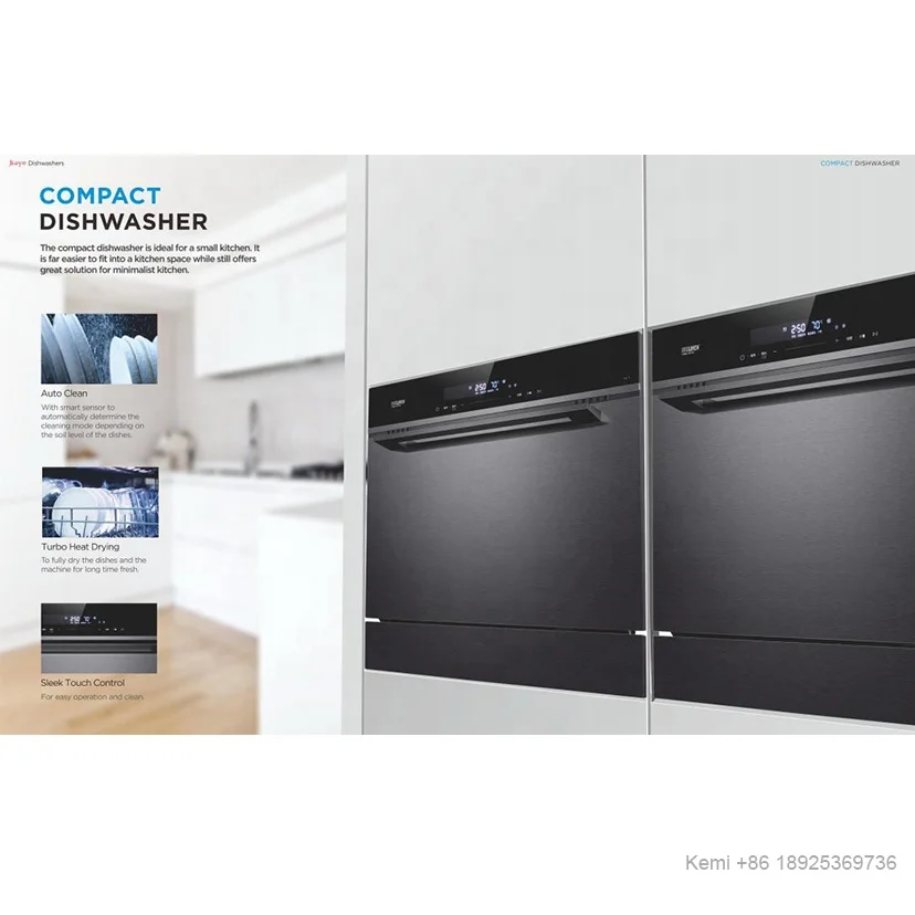 New Fashion Design 8 Sets Portable Dish Washer Small Built In Dishwashers Electric Integrated Dishwasher