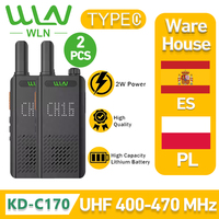 2024NEW WLN KD-C170 2W UHF400-470MHz 16CH VOX TOT Screen Display 1680mAh Two Way Radio KD-C160 Upgraded