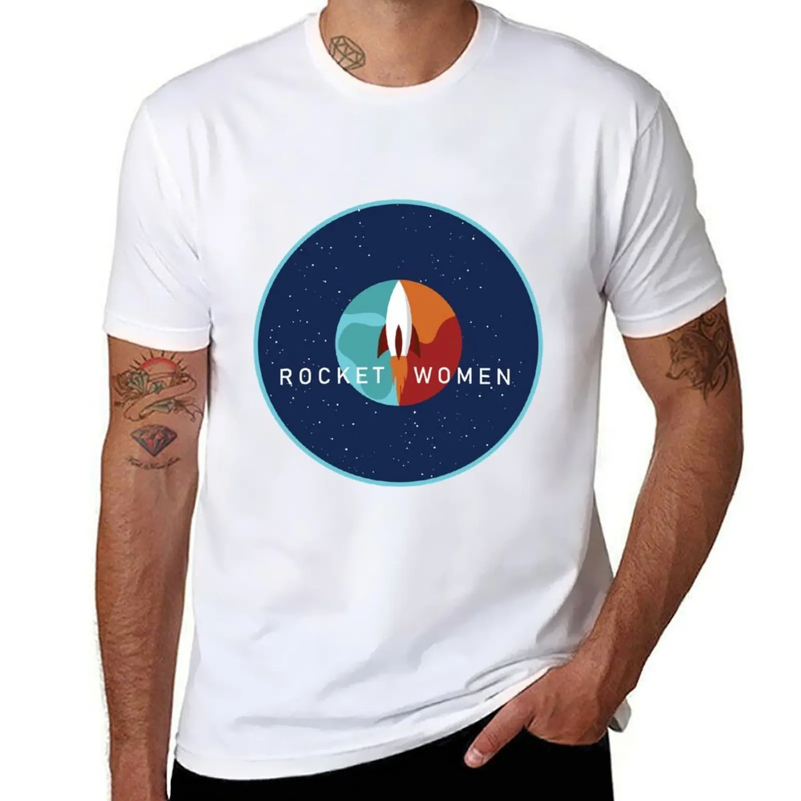 

Rocket Women - Space Logo T-Shirt man tshirt g man t shirts for men man t shirt heavy cotton T-Shirt