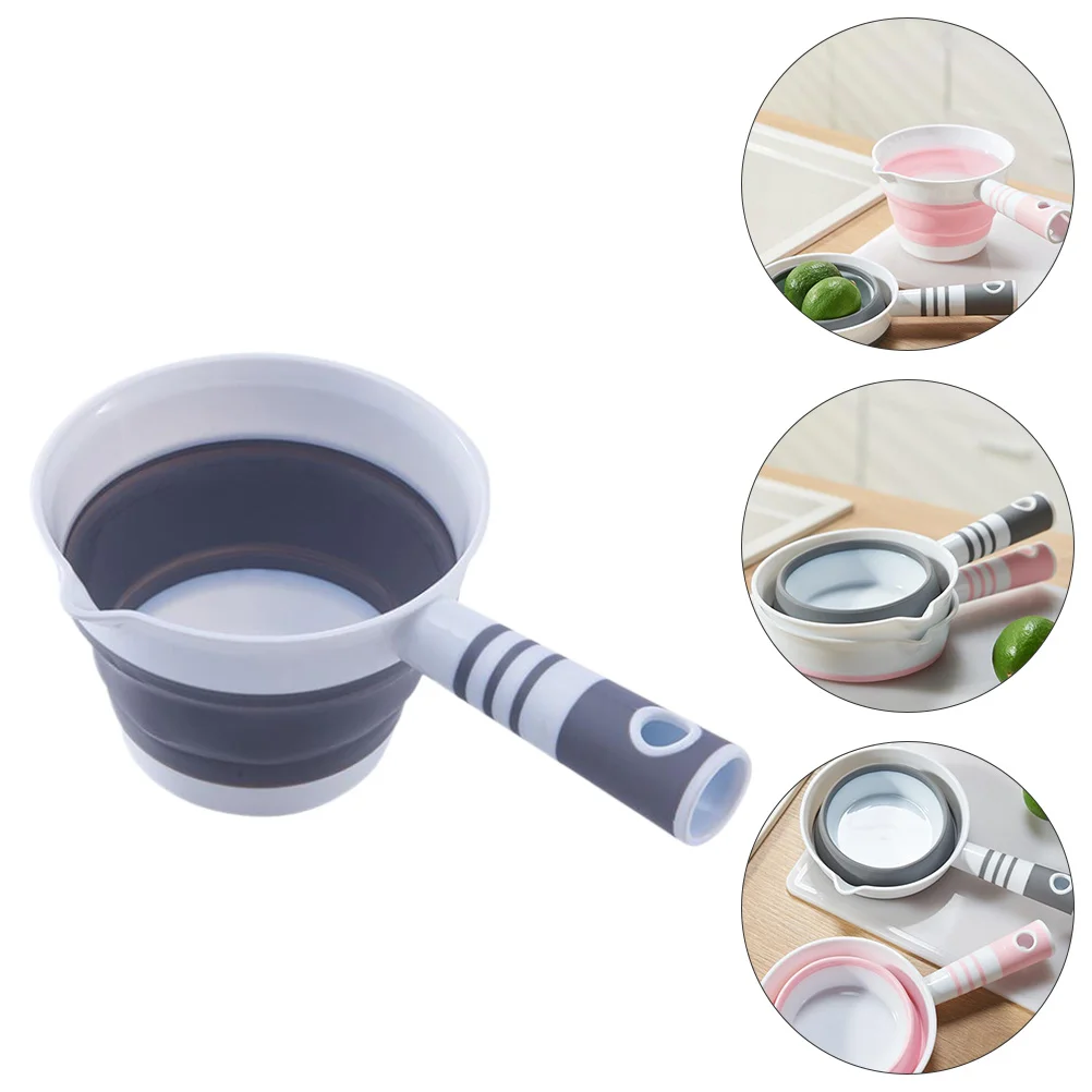 Water Ladle Scoop Bath Collapsible Cup Kitchen Dipper Spoon Hair Rinse Washing Shampoo Bathing Portable Folding Foldable Rinser