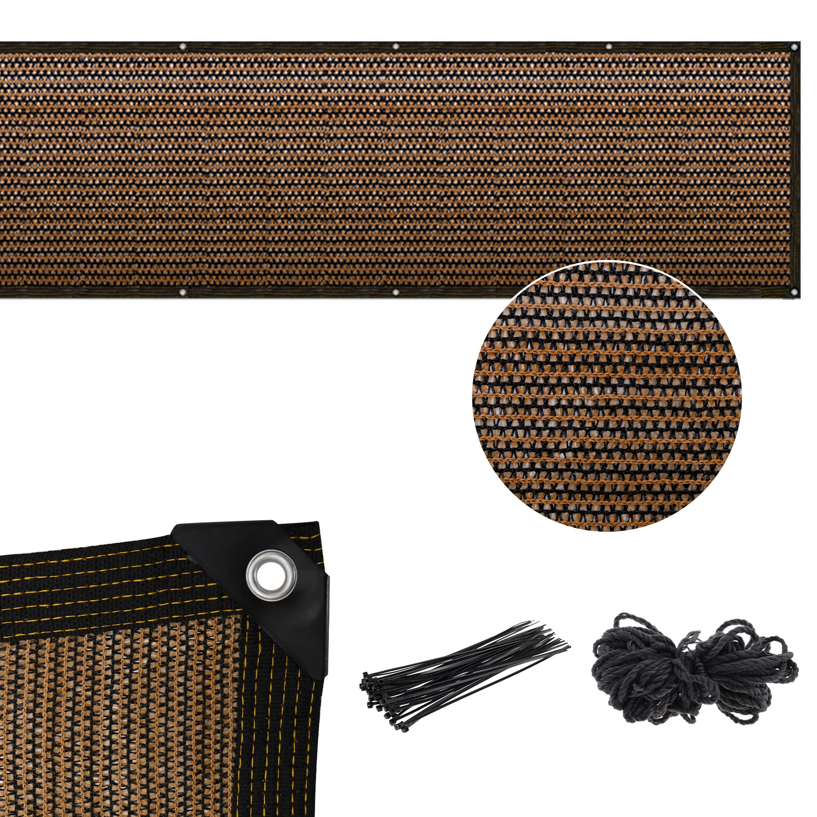 Écran de clôture de confidentialité 120GSM, couverture en filet d'ombrage en maille, panneaux de clô