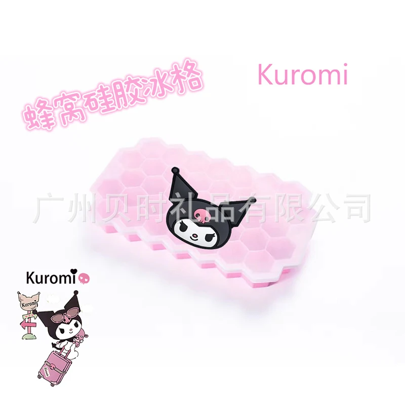 Kawaii Sanrio Ice Lattice Kuromi My Melody Cartoon Cute Portability Honeycomb Silicone Ice Lattice Mould 3D Dolls Toys Girls