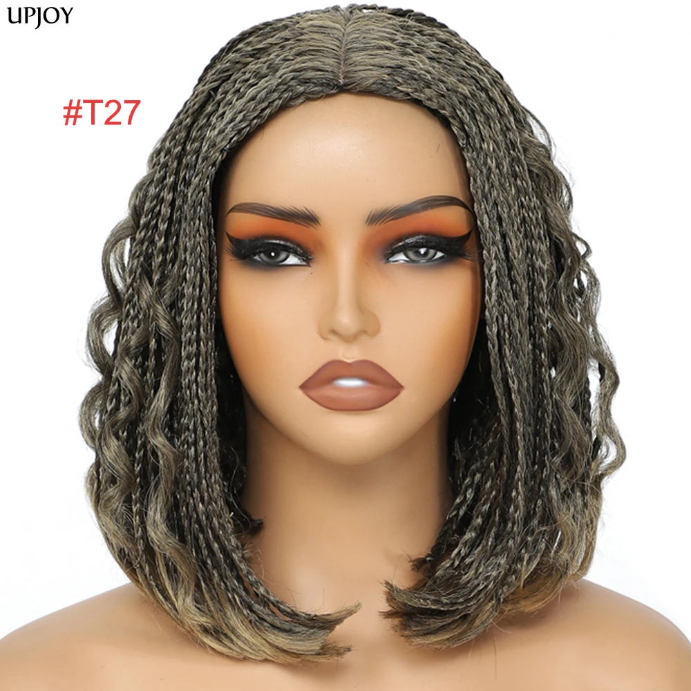 Ombre 1B 27 30 BUG Box Braids Crochet Hair Wigs 12inch Box Braided Crochet Hair Wigs perruque femme Goddess Wig pelucas de mujer