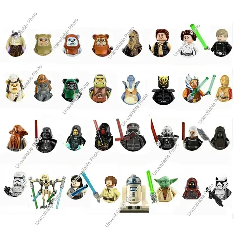 

Hot Toys 36Pcs Star Wars Clone Figure Brick Mandalorians Mini Assemble Action Collect Model Toy Kids Gift Building Blocks Figure
