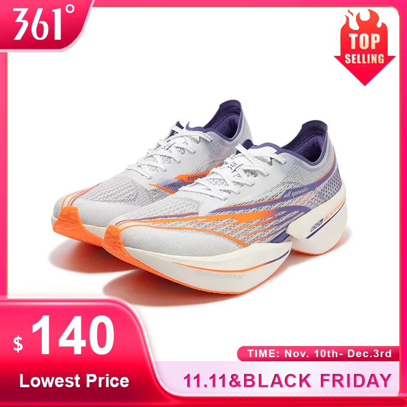 

361 Degrees Furious Future 1.5 Men Women Running Shoes Carbon Plate Racing Marathon Rebound Cushioning Male Sneakers 672412227