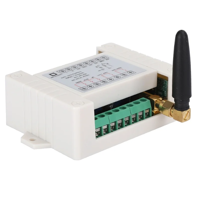 Controle remoto sem fio 2ch motor dianteiro e reverso portão de estrada porta elétrica dois interruptores controlador