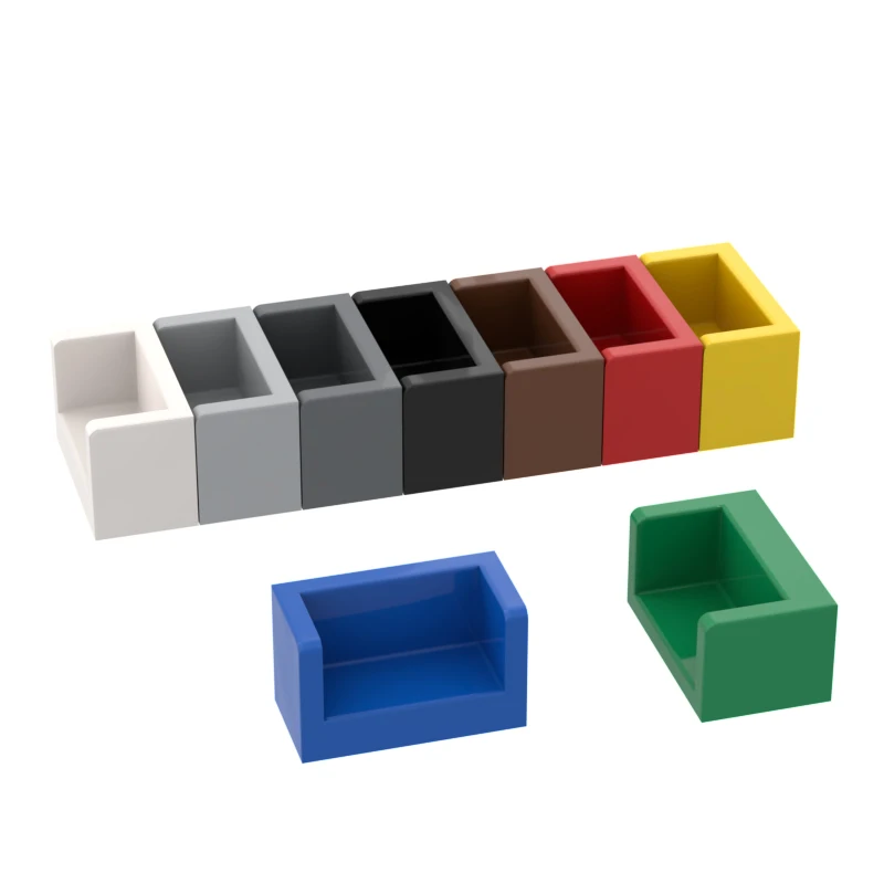 10pcs MOC Brick Parts 23969 35387 35391 Panel 1 x 2 x 1 with Rounded Corners and 2 Sides Compatible Building Block Particle Toy