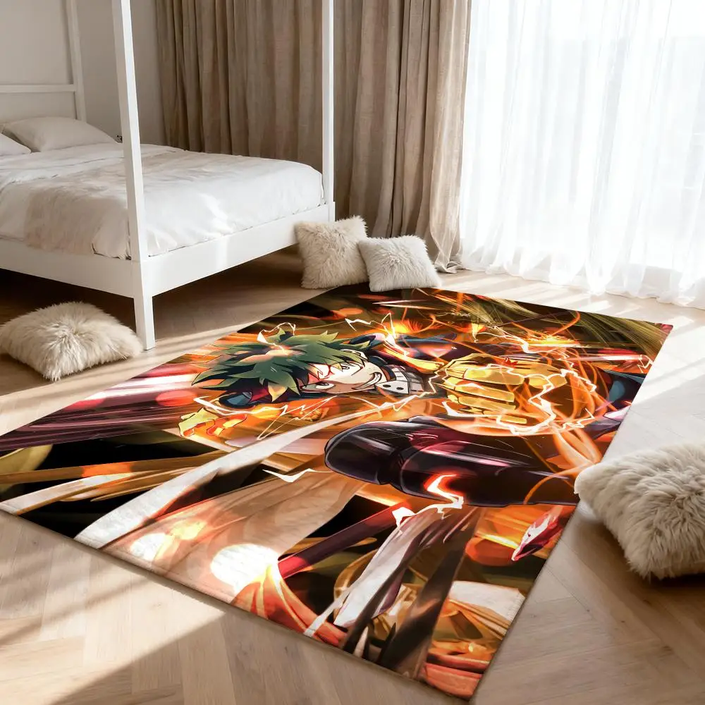 

My Hero A-Academia Cool Floor Mat Soft Thickened Absorbent Non-Slip Bedroom Living Room Door Mat Home Decor Flannel Rugs