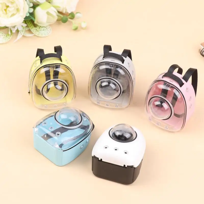 Cute Mini Doll Backpack Dollhouse Pet Cat Bag Model Dolls House Scene Decoration Micro Landscape Ornament Pretend Play Toys