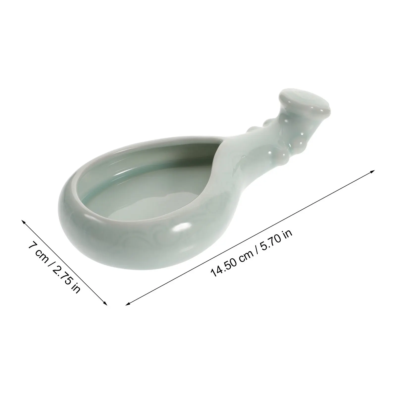 1Pcs Creative Ceramic Lute Dish Calligraphy Brush Plate Painting Tool for Student Calligraphers