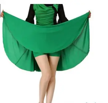 1pcs/lot woman solid pleated latin skirt female fashion square dancing solid skirt summer candy color dancing skirt