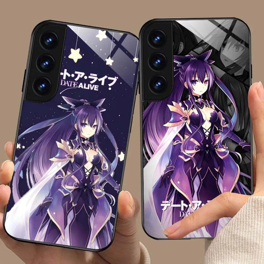 Date a Live Tohka Yatogami Glass Mobile Phone Case for Samsung Galaxy A56 55 54 53 52 51 36 35 34 23 16 15 5G Colorful Cover