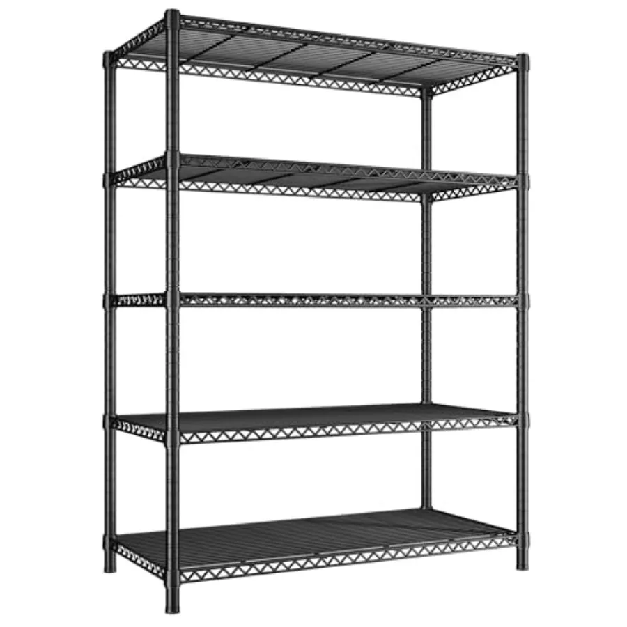 

5Shelf Wire Shelving Storage Shelves Metal Shelves for Storage 72H Adjustable Garage Shelving Heavy Duty Storage Rack Pantry Sh