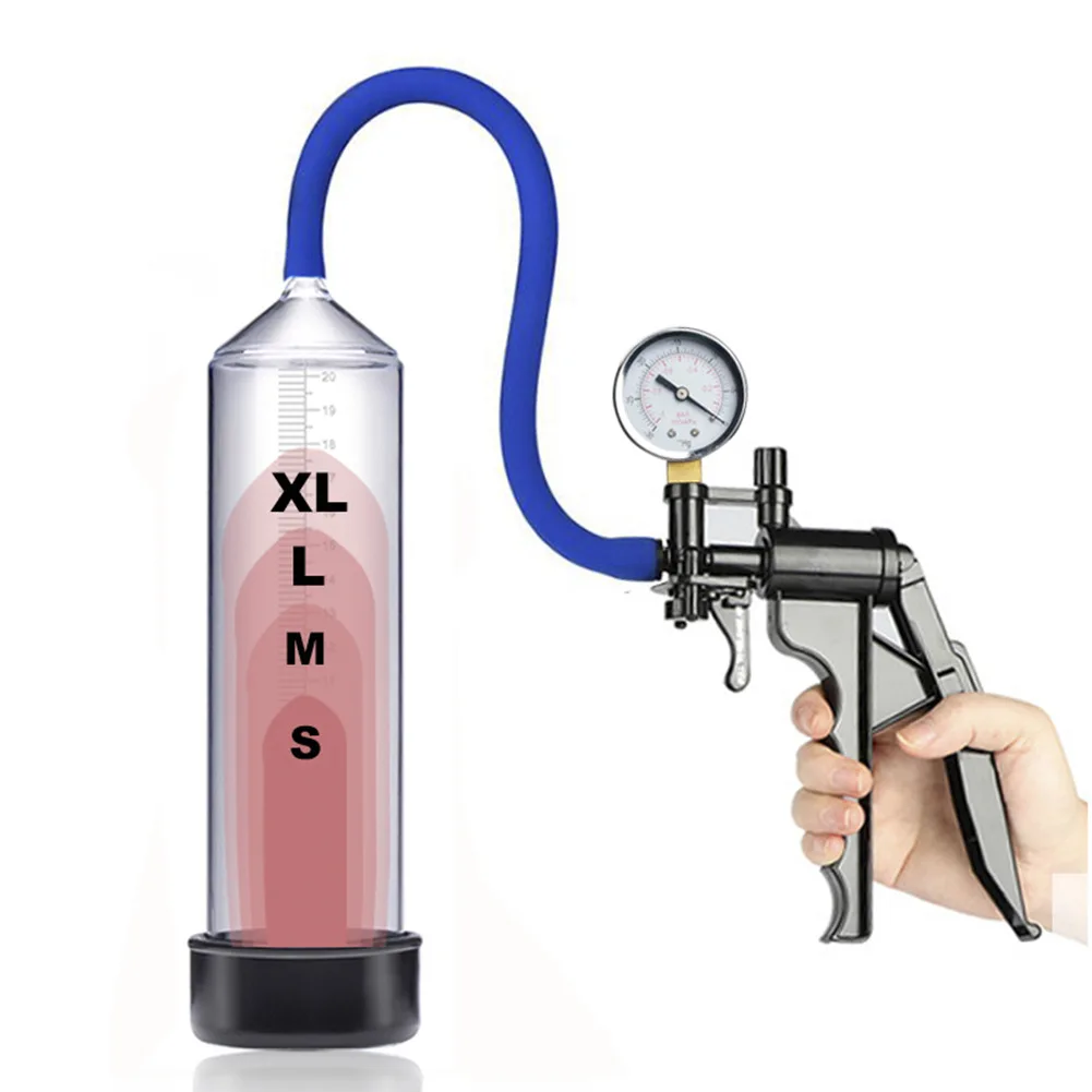 HOT Penis Trainer Enlarger Vacuum Air Pump Gun type Boomer Accessories for Strong Men