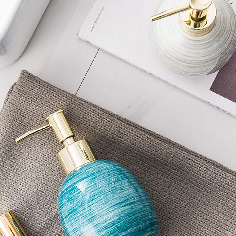 

Ceramics Lotion Bottle Empty Shower Gel Container Home Bathroom Storage Press Bottle Reusable Portable Travel
