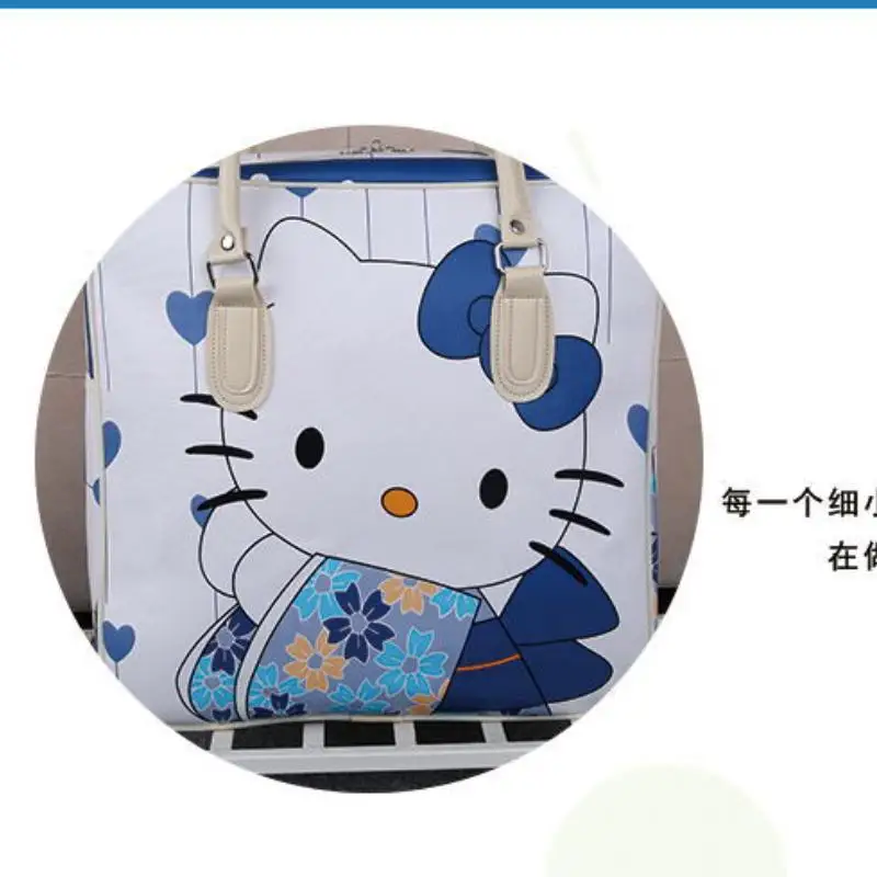 헬로 키티 산리오 소녀 만화 여행 가방 애니메이션 카와이 휴대용 컬렉션 세면 용품 가방 메이크업 가방 새로운 스타일 유행 달콤한