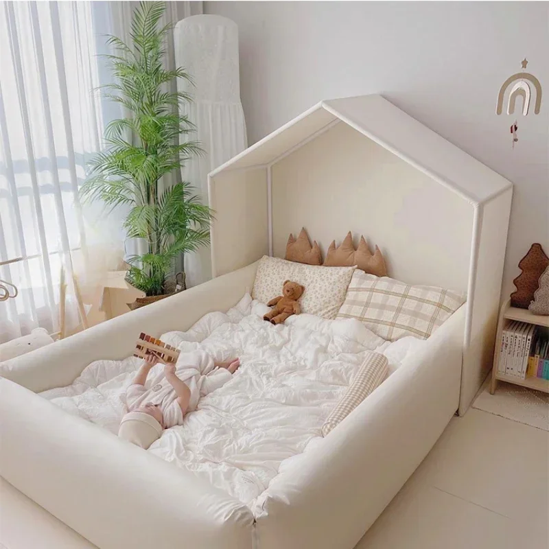 Pavimento in legno massello letti per bambini bambino principessa casa Design letti per bambini piattaforma Cama Infantiles mobili per camera da letto YQ50CB