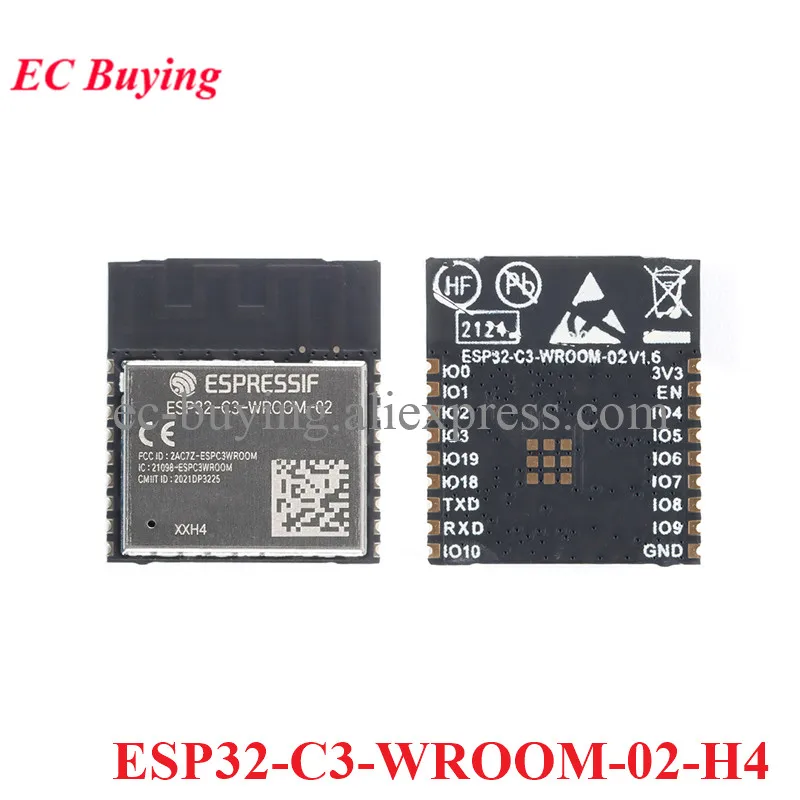 10 szt./1 szt. ESP32-C3-WROOM-02 02U-N4 H4 MINI-1 ESP32C3 2.4GHz BLE 5.0 WiFi Bluetooth-kompatybilny 4MB SPI Flash IoT Wi-Fi — zdjęcie produktu 3