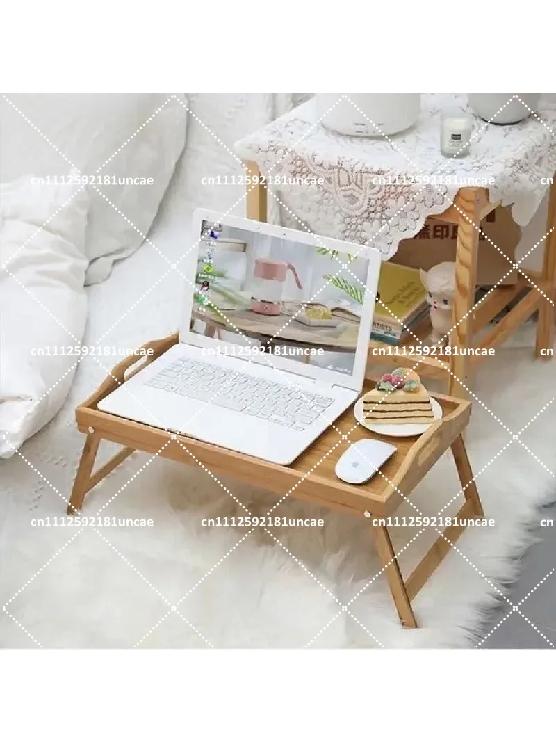 Portable Bamboo Bed Tray for Breakfast, Laptop, Reading, Gaming Folding Table Desk
