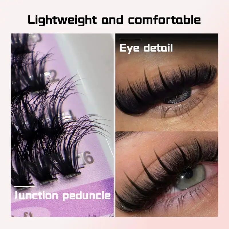 Lash Clusters Long Lash Spikes Volume Individual Lashes  No Smudge Cluster Lashes Professional Lash Kit - view 2