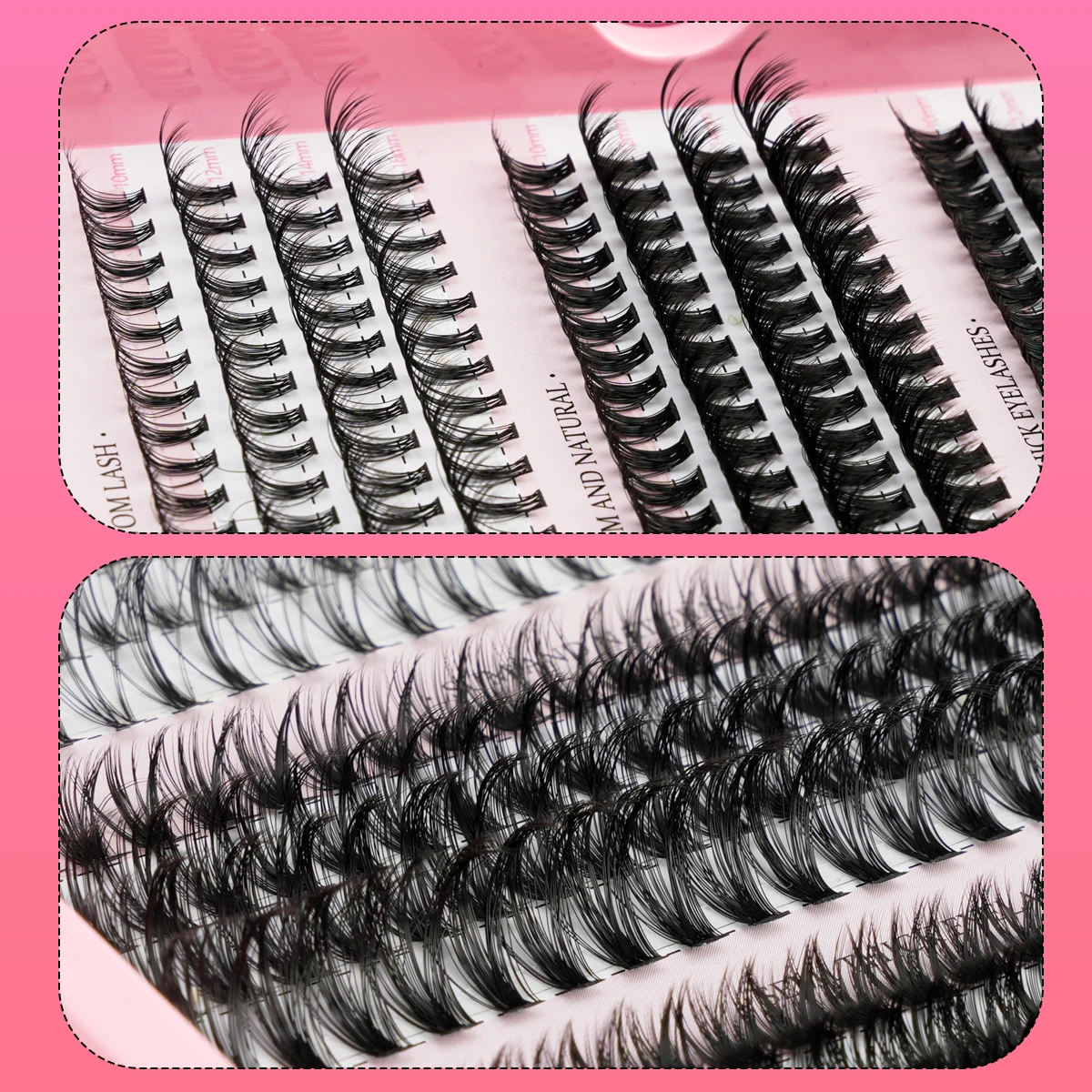 14/32 Reihen Einzelwimpern-Set, Cluster-Wimpern DIY Wimpernverlängerungs-Kit mit Kleber, Versiegelung, Kleberentferner und Pinzette – Detail 8