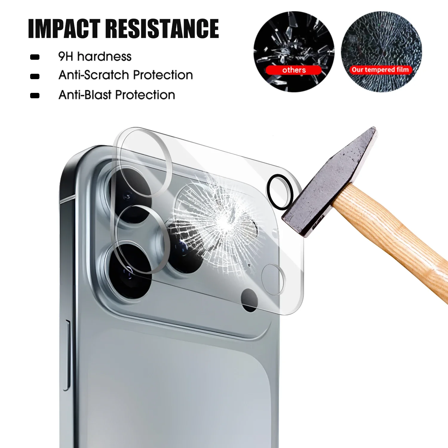 1-5Pcs Ultra Clear Tempered Glass For iPhone 18 Pro Max 18Pro Duo 17Pro Rear Lens Film HD Camera Protective Tempered Glass Cover