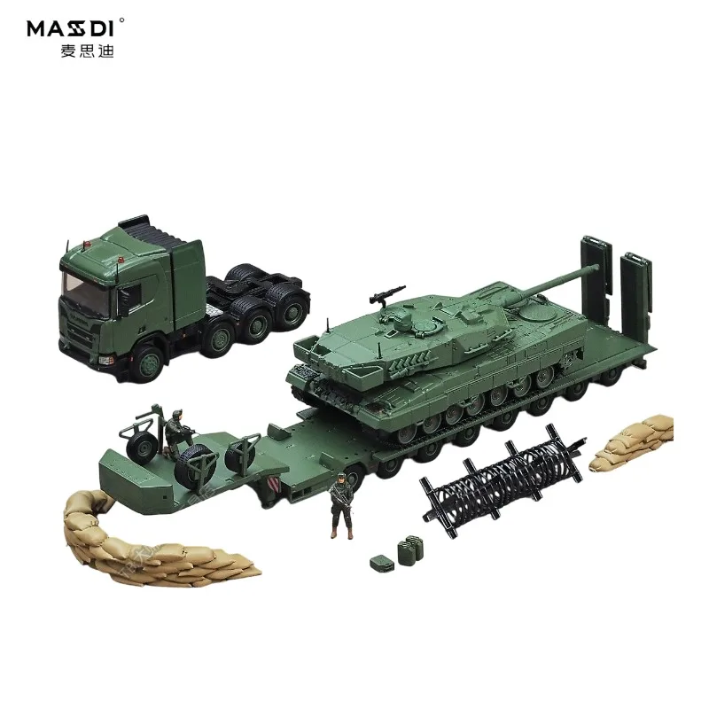 

MASDI 1:64 Leopard 2A6 Military Armored Fighting Vehicle Cast Alloy Static Car Model, Boys' Toy Collection Decoration Item.