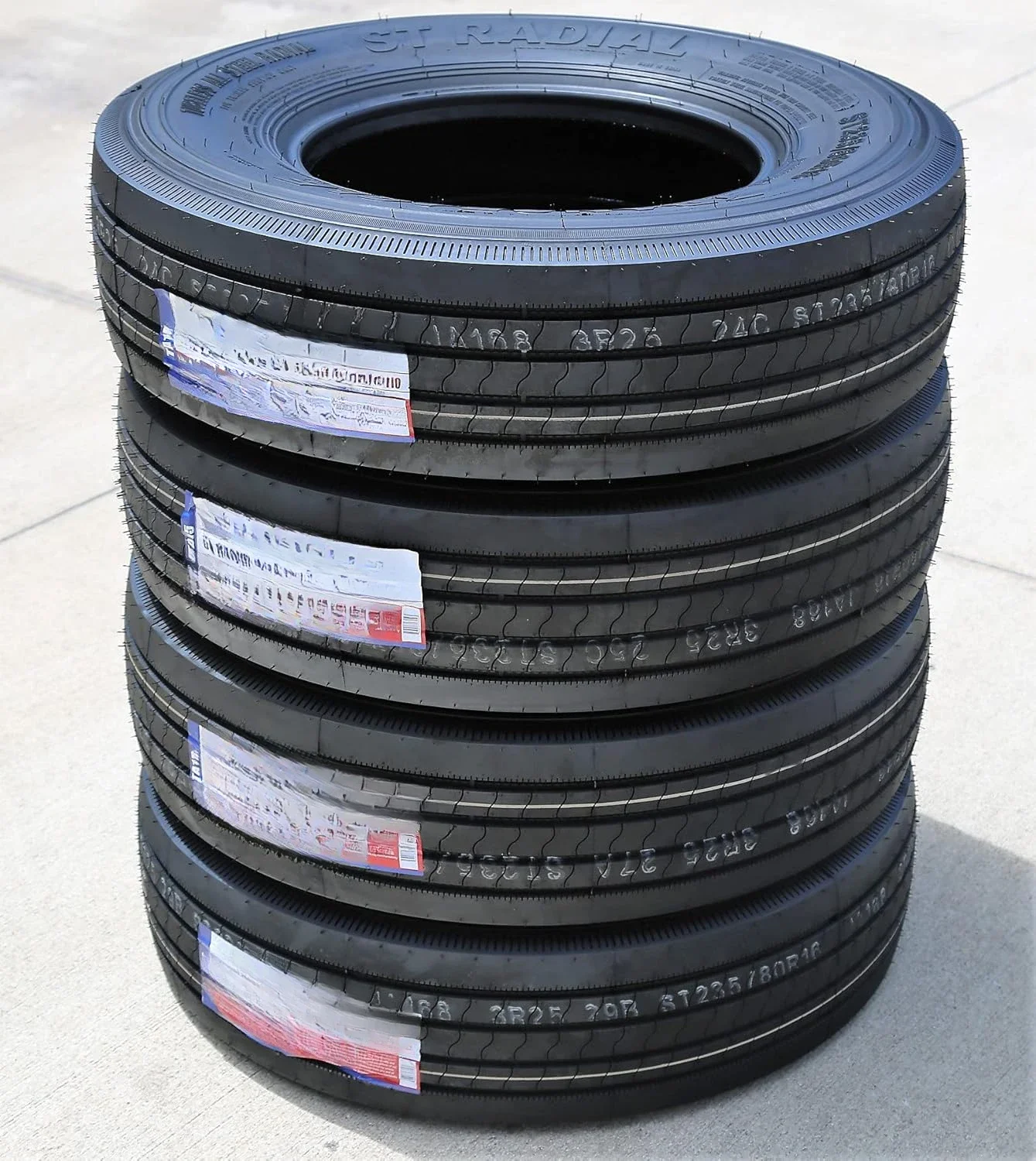 home.home.Set of 4 (FOUR) ST Radial All Steel Heavy Duty Premium Trailer Radial Tires-ST235/80R16 235/80/16 235/80-16 129/125M