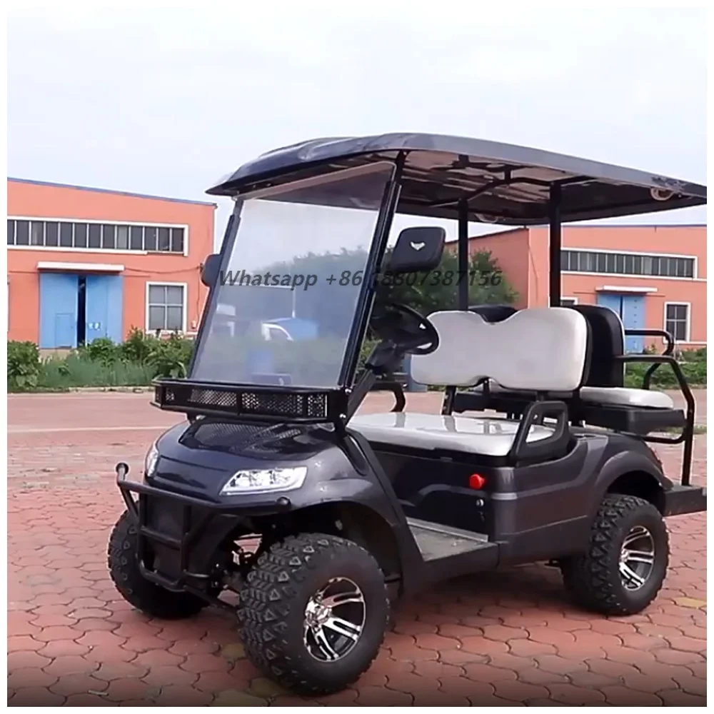 

2022 China Factory Made Camo 4 Fast EV Golfcart Battery 48V Electric X9 Follow Golf Cart