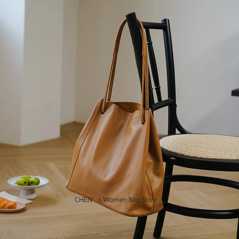 

2025 сумки-тоут из воловьей кожи, высокое качество, повседневная женская композитная сумка на плечо, женская дорожная сумка-шоппер, большая вместимость