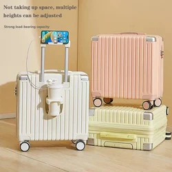 New Design Wide Handle Suitcase Men Carry-On Luggage Women Travel Trolley Case 18 20 Inch Cabin PC Aluminum Frame M9275