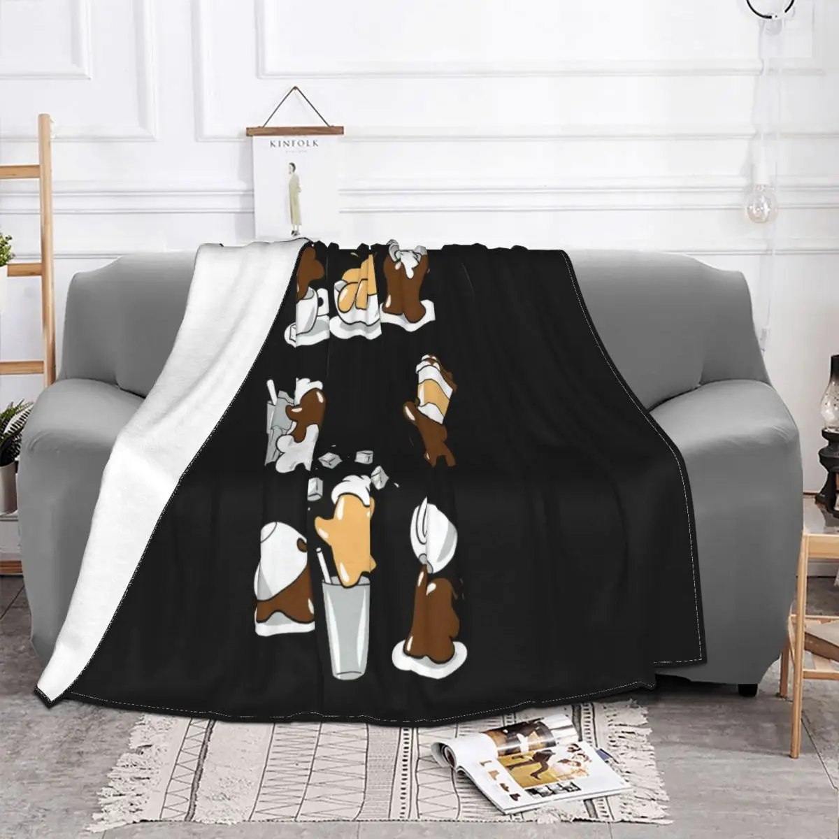 Mens With Print Coffee Yoga Funny Cadeaux For Men Fun S Any Logo Beautiful High Quanlity Text Male Brand Style Throw Blanket