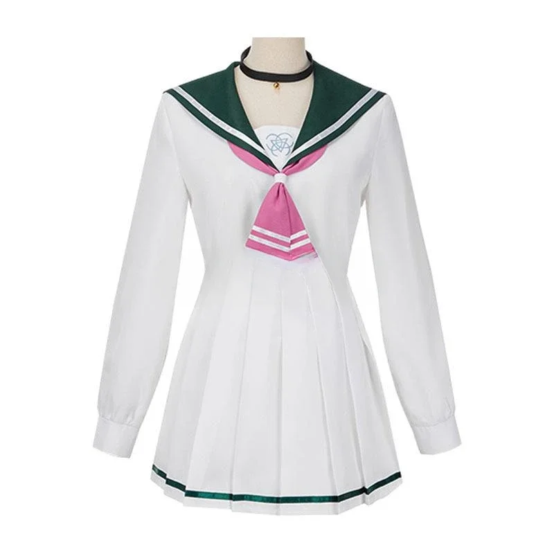 Anime Blue Archive Kyoyama Kazusa Cosplay Costume For Women XS-XXXL Girl Black Hoodie Sailor Suits Skirt Pink Bow-Tie Halloween