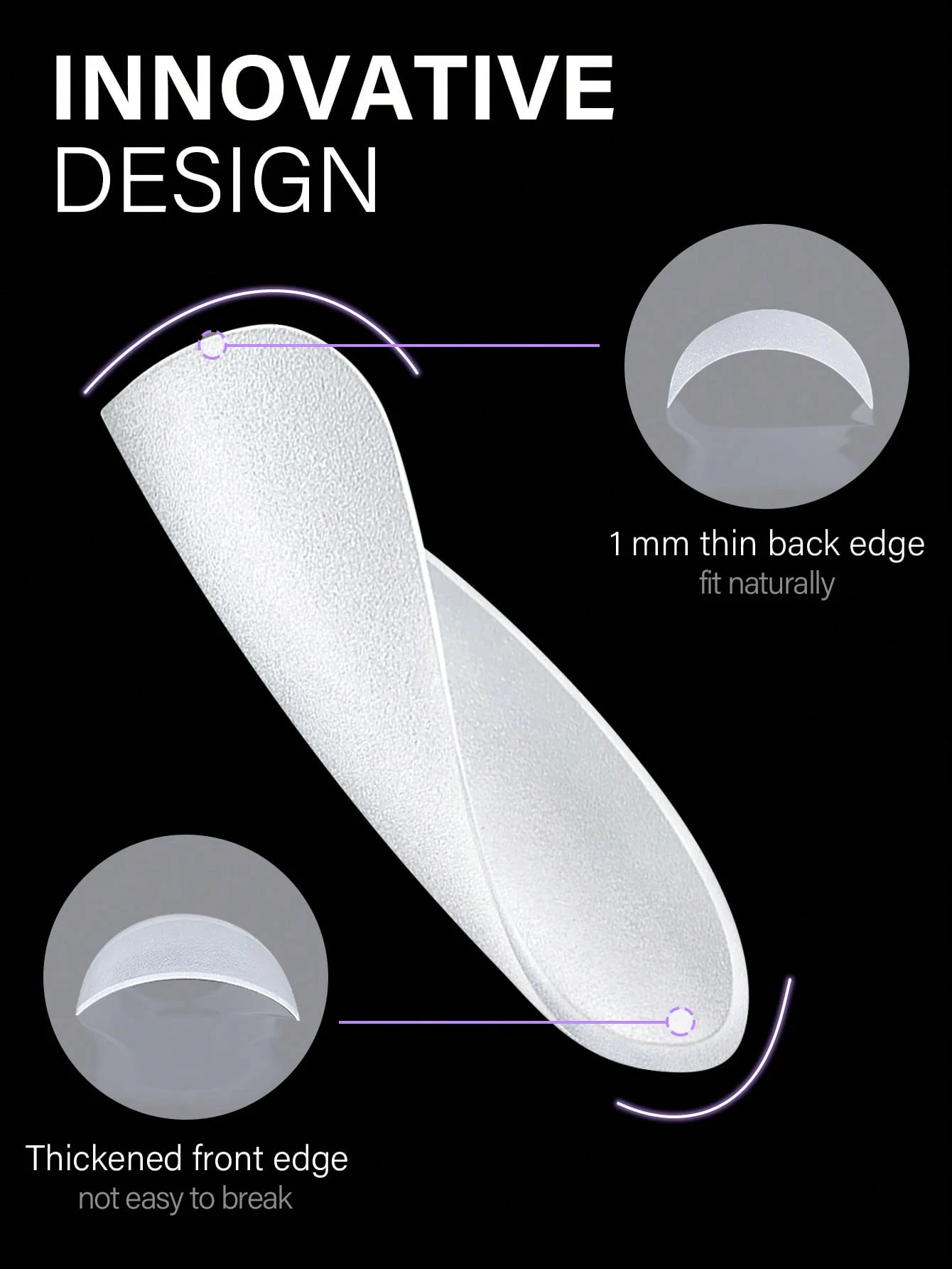 450 Pieces - Square - Trapezoidal - Elliptical - Almond Shaped - Fully Frosted Acrylic Fake Nail Tips, with 15 Sizes to Choose