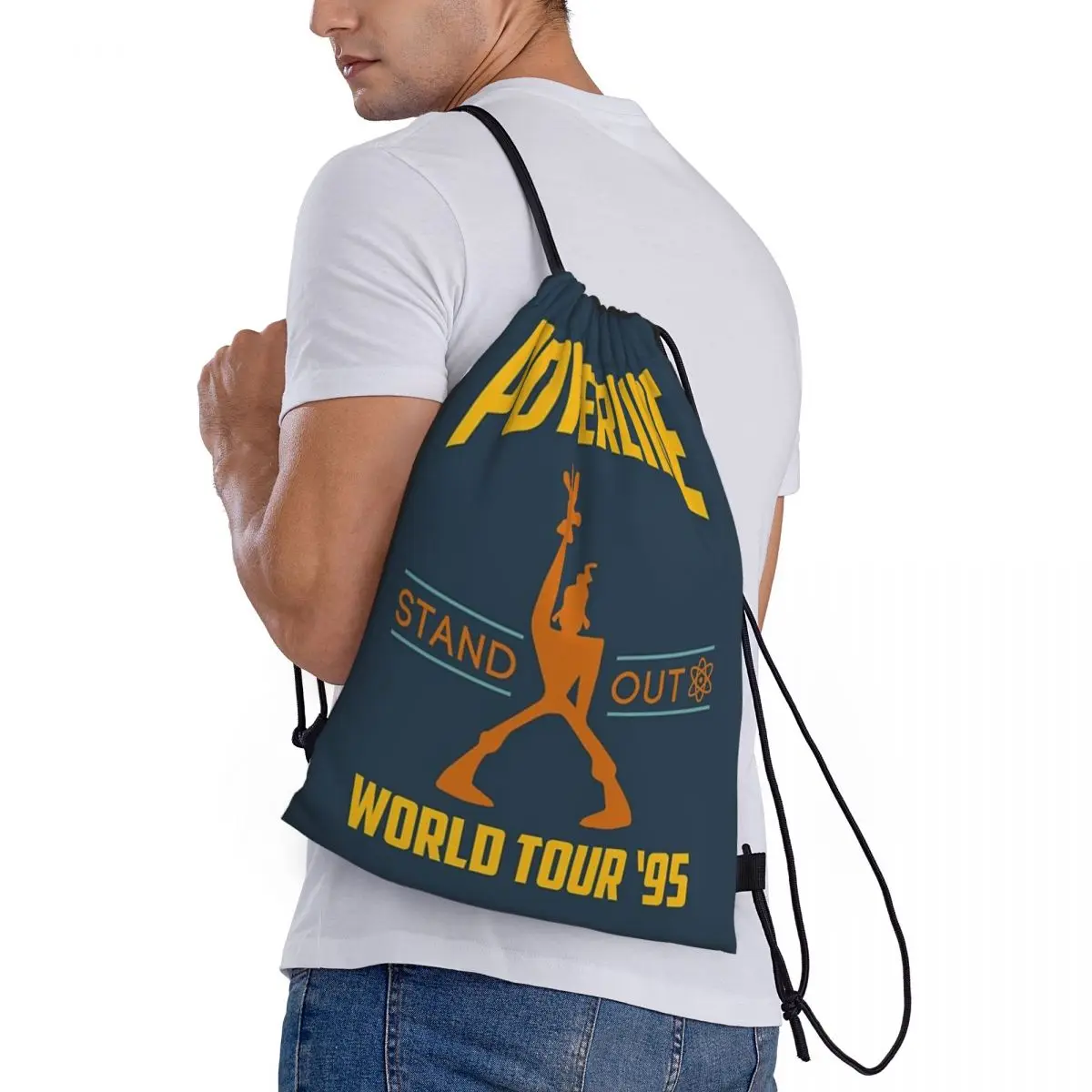 Custom Pattern Logo Drawstring Bag Powerline Stand Out World Tour '95 Travel Backpack Student Storage Bag School Bag  ꦫ