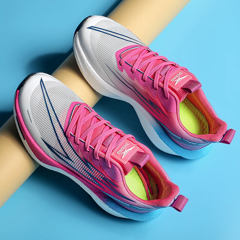 Ergonomic Carbon Plate Support Running Shoes, Air‑Permeable Engineered Mesh Upper, Energy‑Boosting Foam Popcorn Midsole, Strong