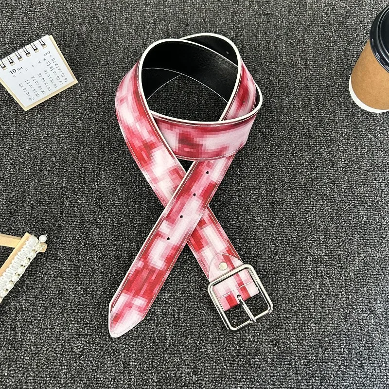2026 New Lenticular Gradient Pixel Mosaic Belt, Unisex Fashion Strap, Durable Premium Waist Belt for Daily Streetwear Outfit