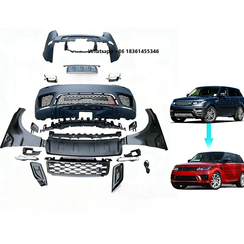 

For Sport L494 2014-2017 Upgrade to 2020 Style OEM PP Material Front Rear Bumper Complete Set Body Kit