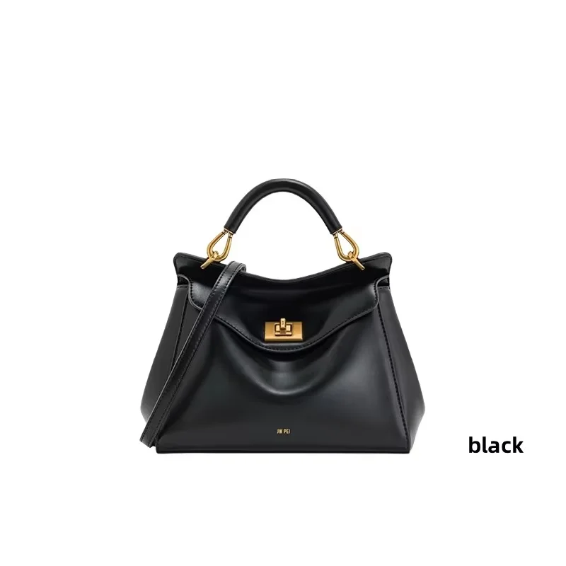 

JW PEI 2025 Lock Handheld Shoulder Crossbody Bag with High Quality Light Luxury Versatile Women Bag Made of Genuine Leather
