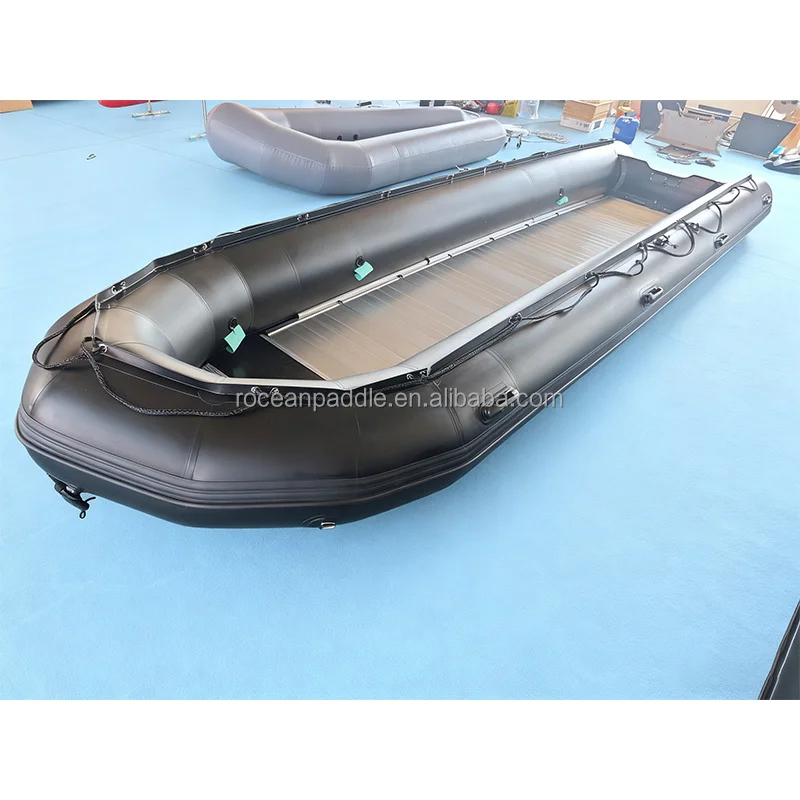 CE 인증 고품질 블랙 접이식 인플레이터블 보트 7-12미터 유럽 구조용