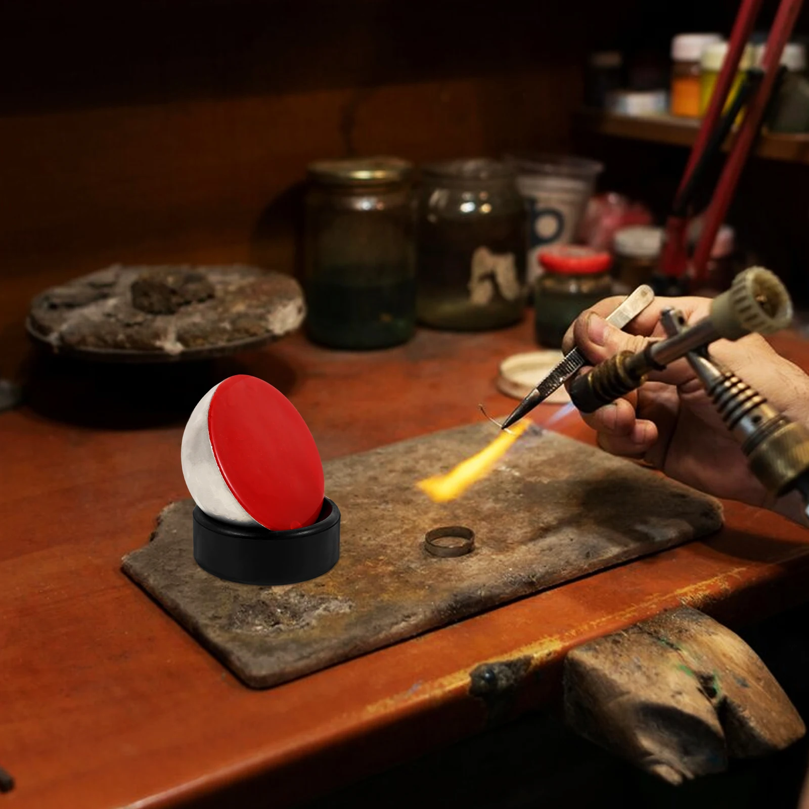 

Base Lacquer Ball Gemstone Inlay Tool Jewelry Making Supplies Small Size Convenient Carry Use Stability Base Lacquer Ball