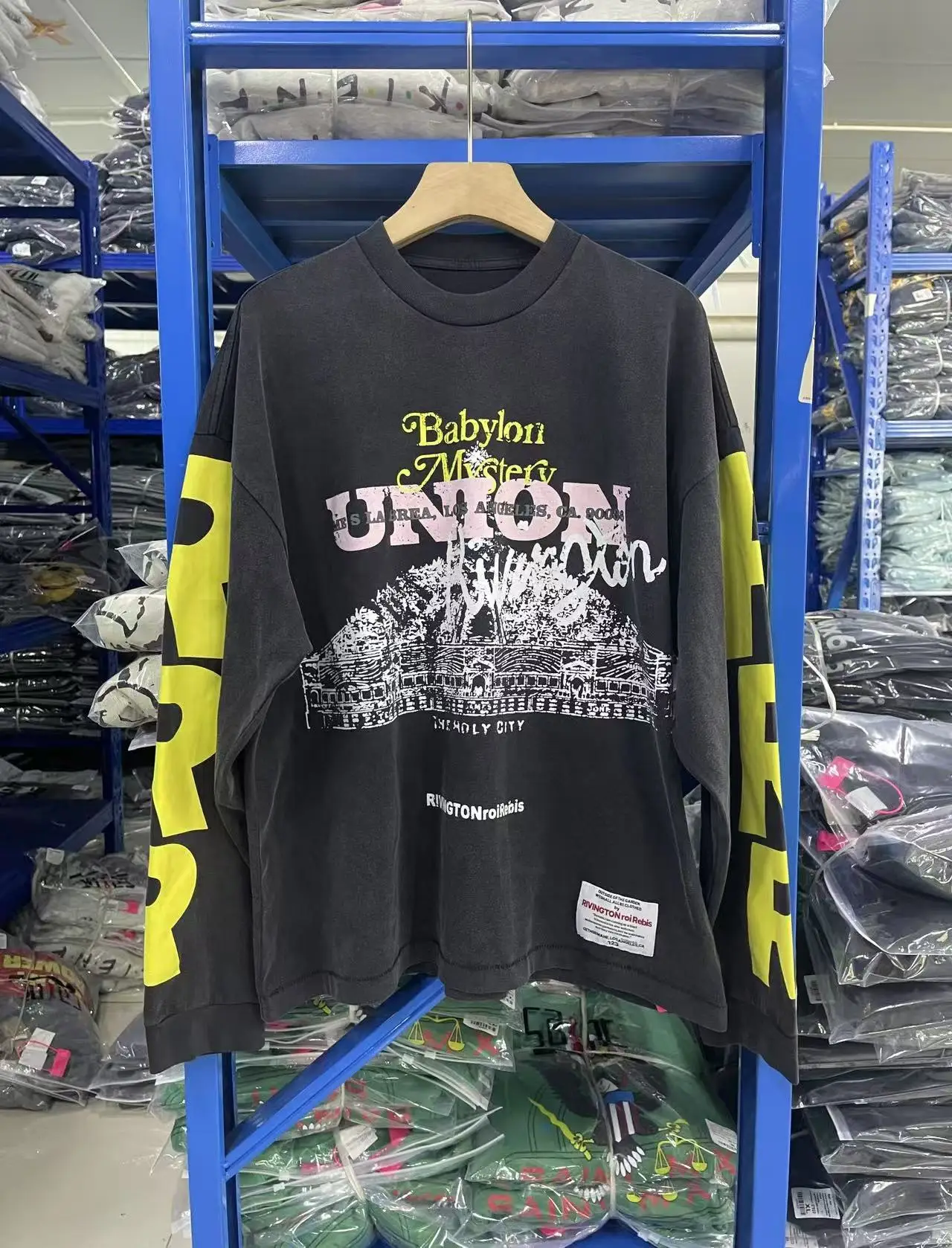 

Oversize 2025ss Washed RRR123 UNION Limited Capsule Series Long Sleeve T-shirt Men Women Top Quality RRR 123 Tee Cotton T Shirt