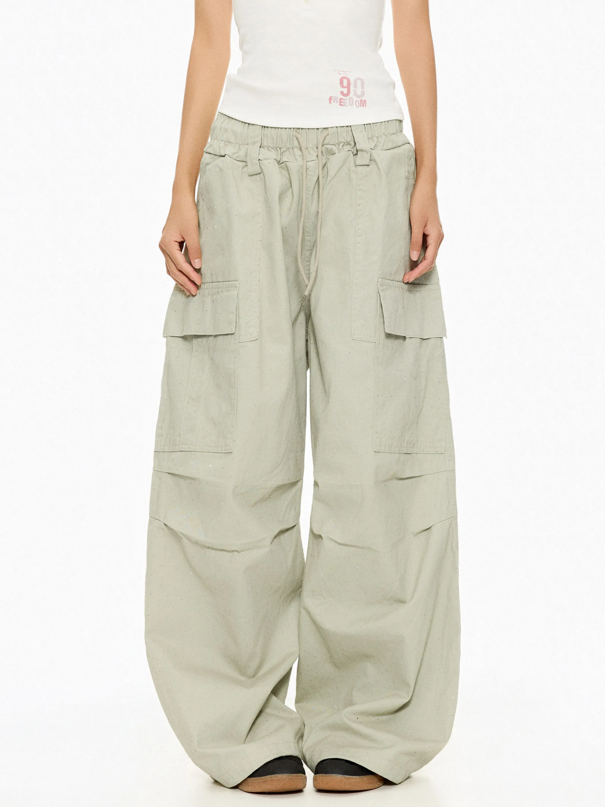 Vintage Multi-Pocket Pleated Work Pants Women Loose Light Casual Pants CleanFit CTBCAPTAINBEER Beer Captain Citywalk