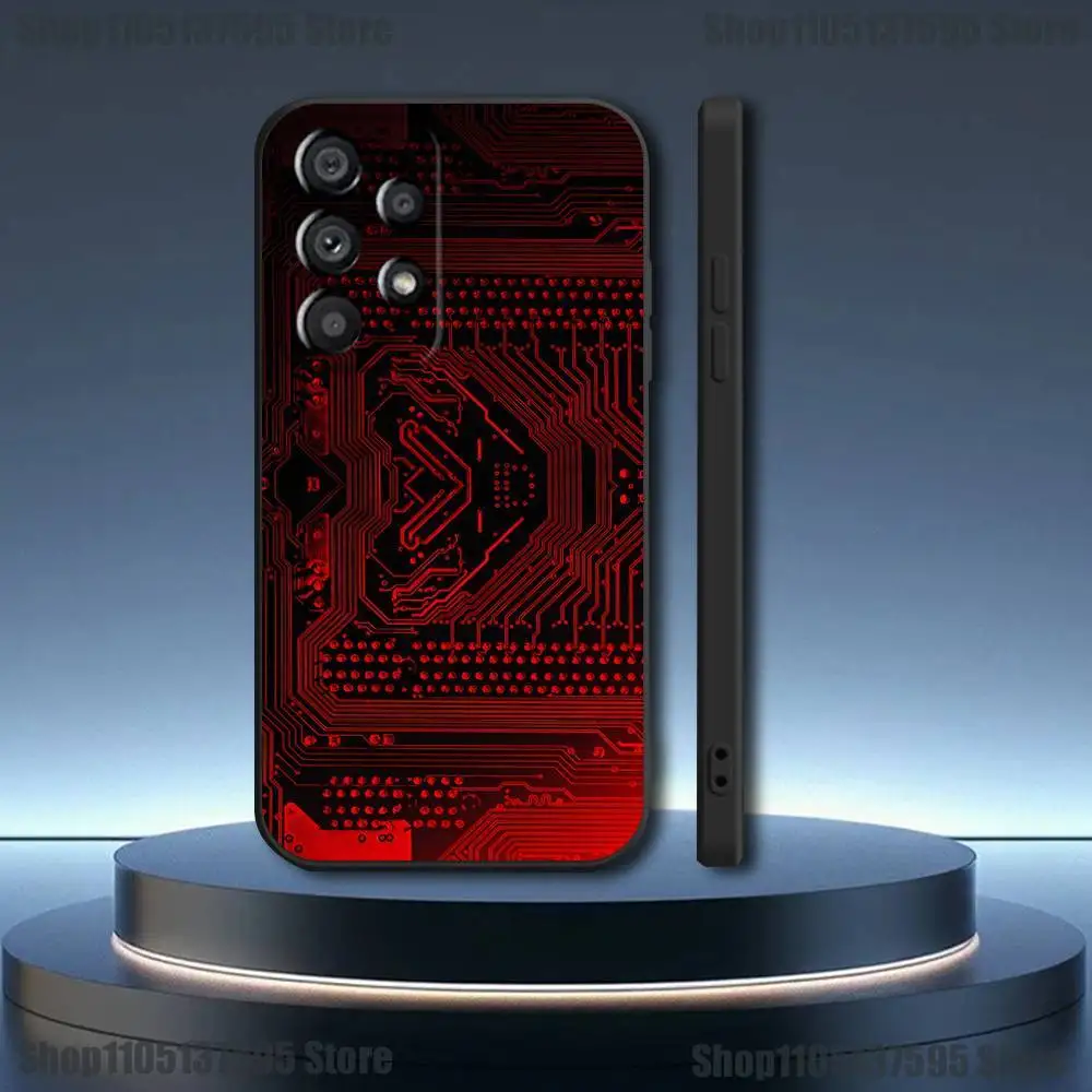 Casing Ponsel Seni Kode Komputer Hacker untuk Samsung Galaxy A73,31,32,72,41,53,52,71,22,5G,Note,J7,8,9 Sampul Hitam Lembut