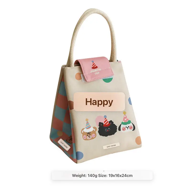 Meets the cat lunch box bag insulation thick waterproof technology cloth portable student office lunch bag