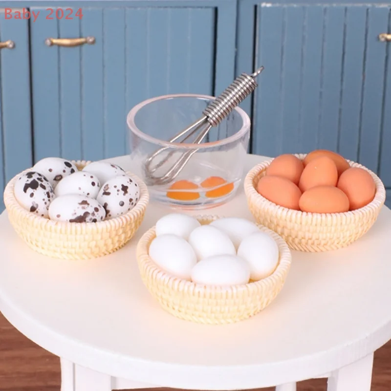 1 Set Hars Nep Eiermand Poppenhuis Kleine Ornamenten Leuke Miniatuur Keuken Voedsel Decoratie DIY