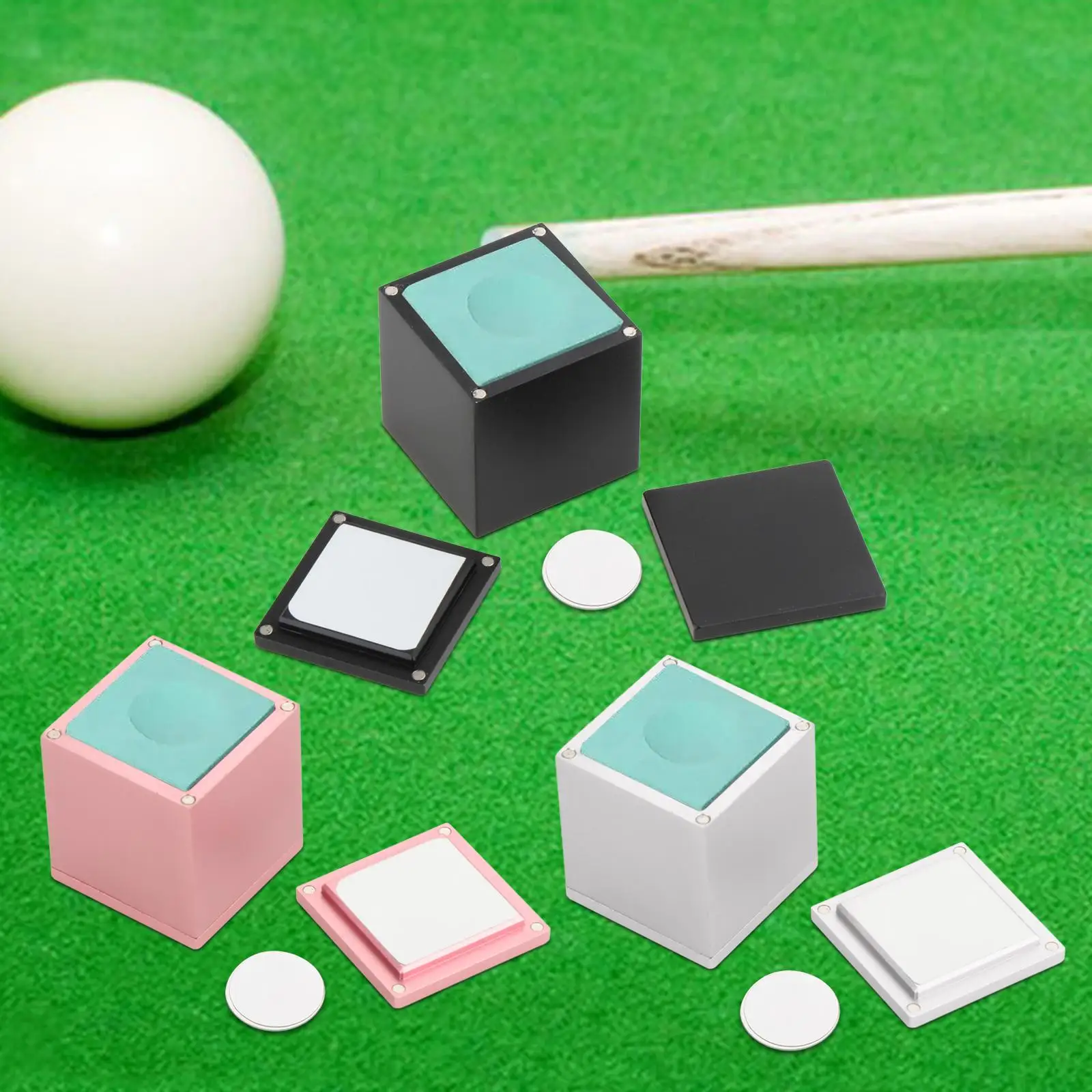 Porte-craie pour queue de billard, mini boîte, accessoires de sport pour billard, outil pratique