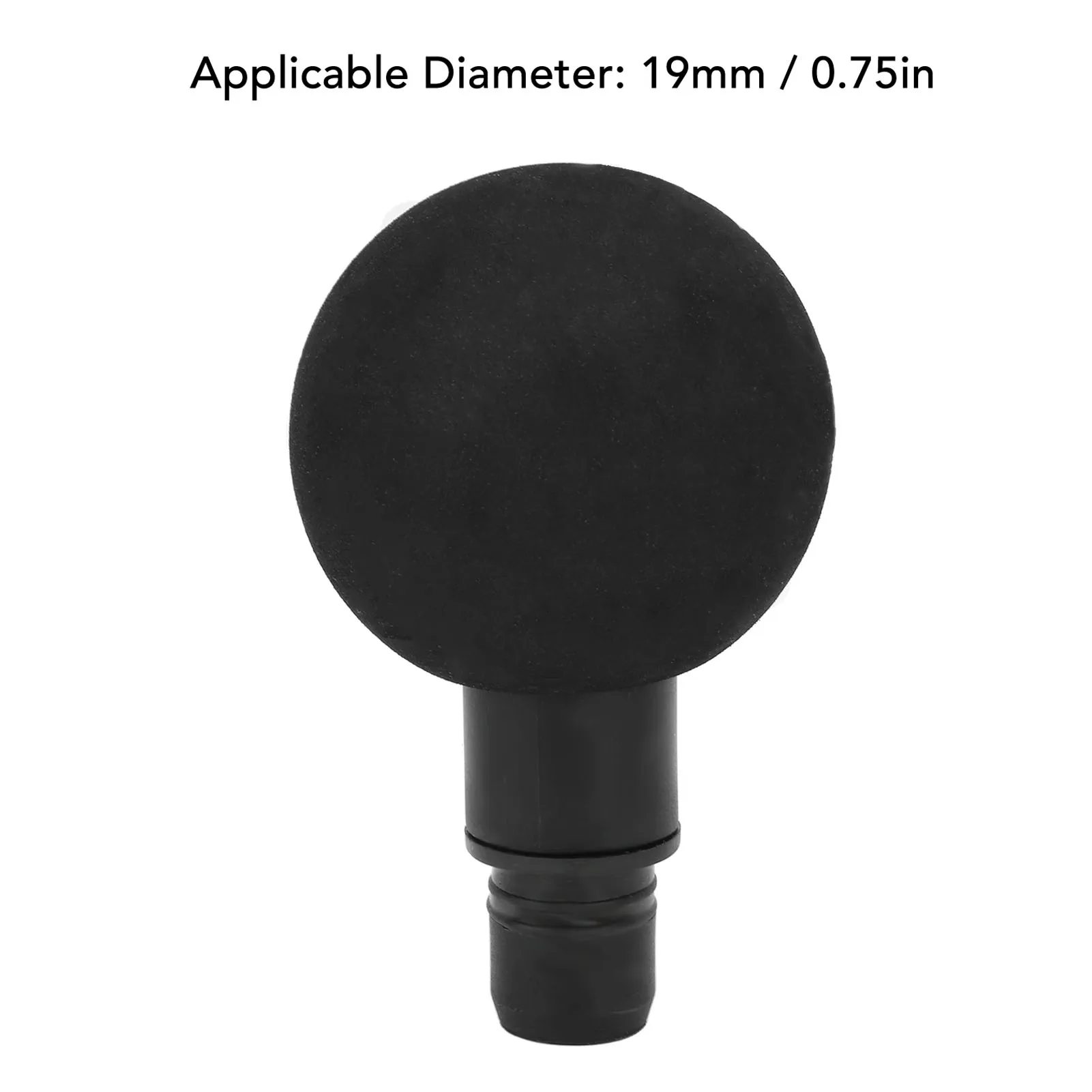 19mm Diameter Fascia Gun Head Applicator Attachment Replacement Muscle Massager Head Deep Tissue Percussion Plug for Buttocks