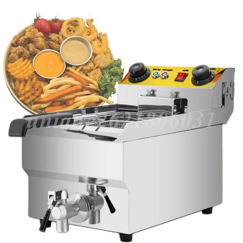 Stainless Steel Deep Fryer Potato Chips Chicken Fryer Snack Machine Multifunction Chicken Steak Potato Tower Frying Machine